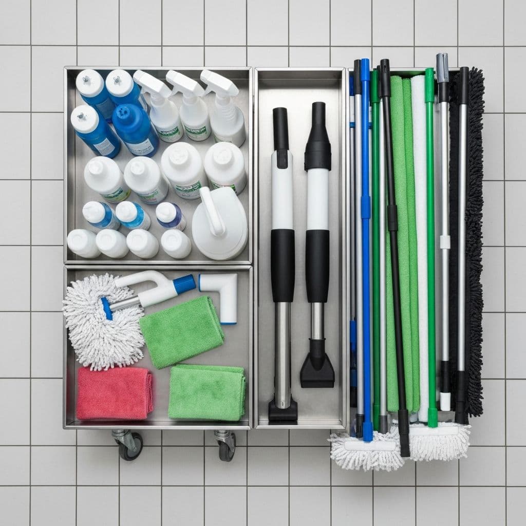 Eco-friendly commercial cleaning supplies and green products